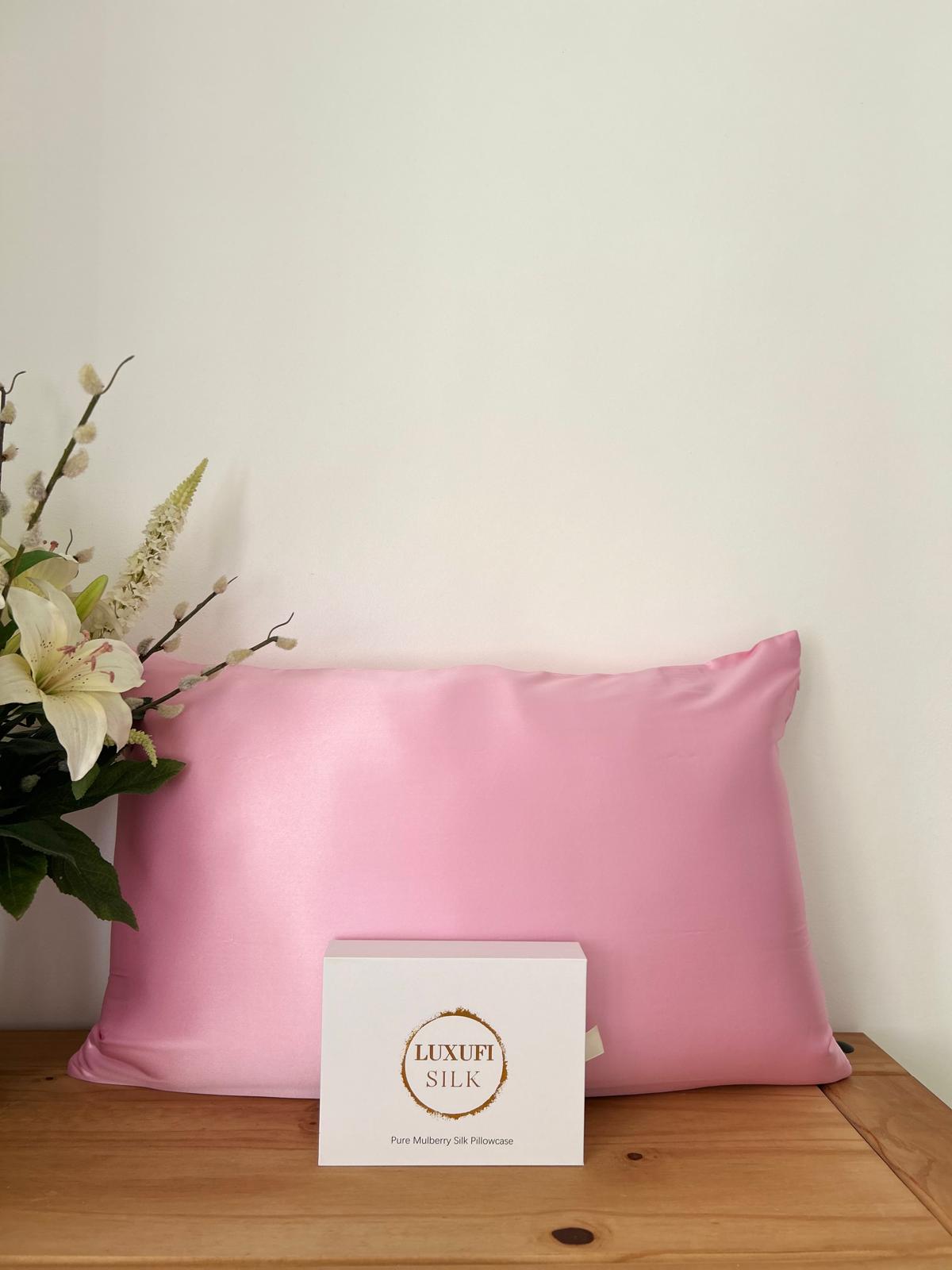 Pink Mulberry Silk Pillowcase