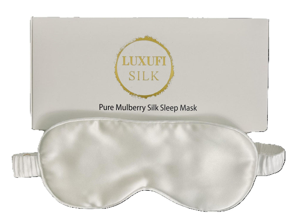 Ivory Mulberry Silk Eye Mask