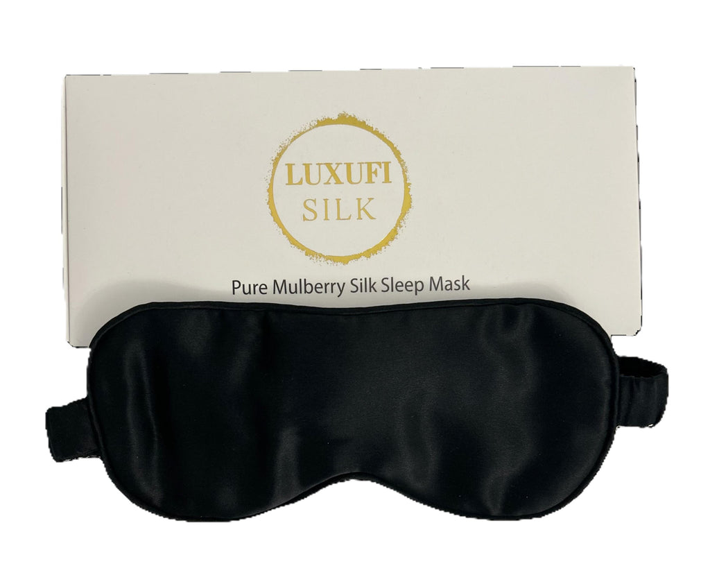 Black Mulberry Silk Eye Mask
