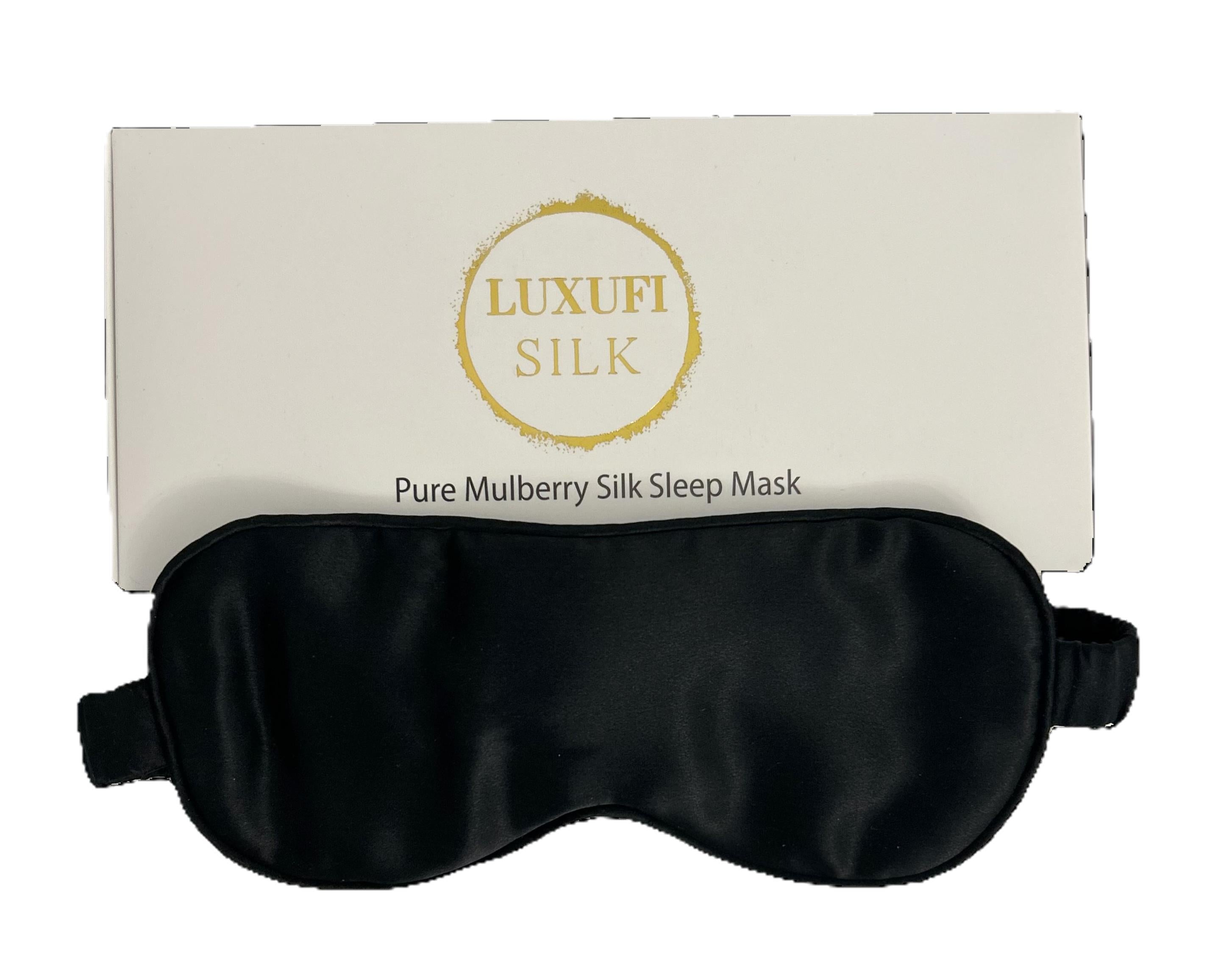 Black Mulberry Silk Eye Mask