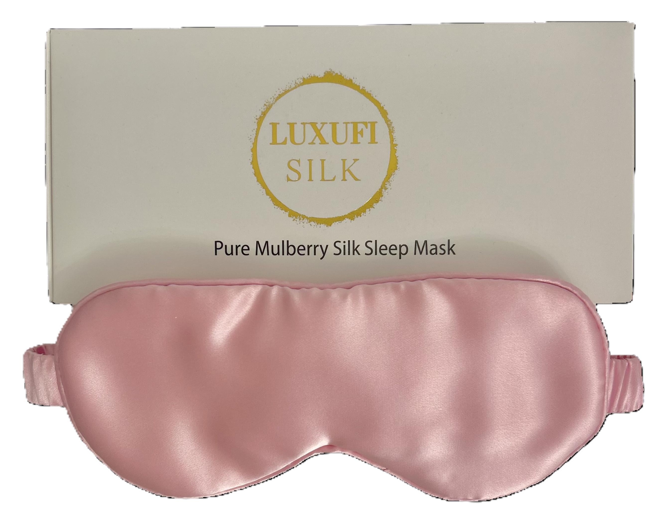 Pink Mulberry Silk Eye Mask