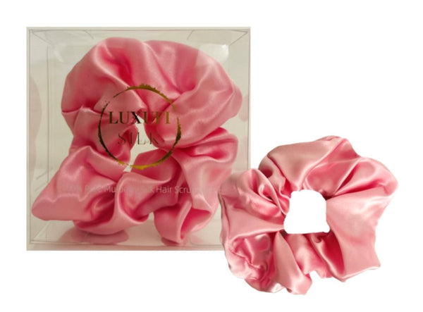 Pink Mulberry Silk Hair Scrunchie