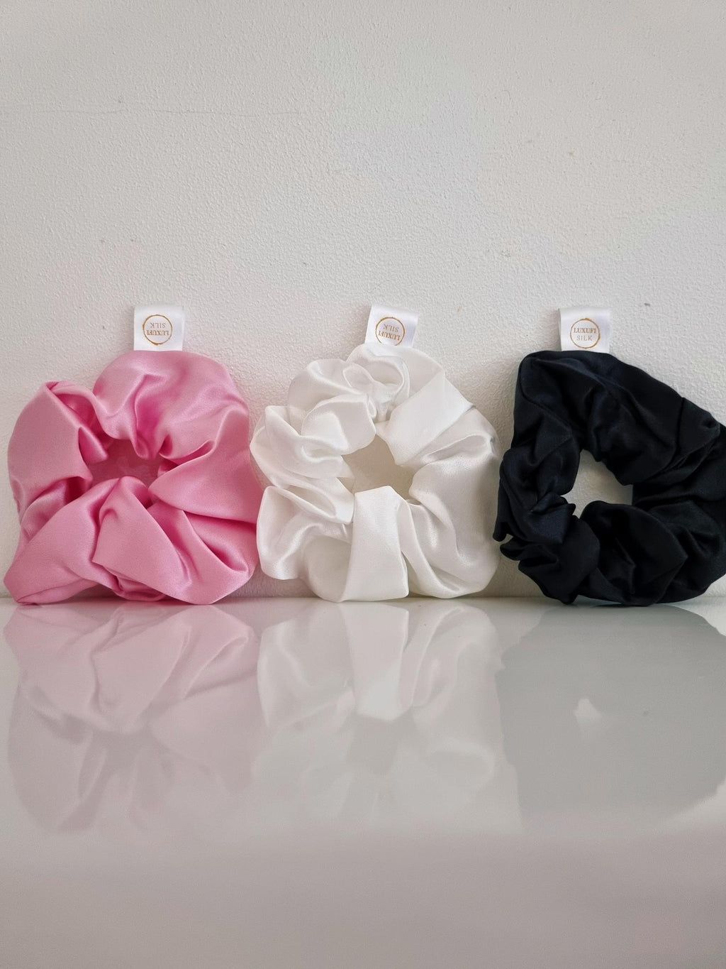 Ivory Mulberry Silk Hair Scrunchie