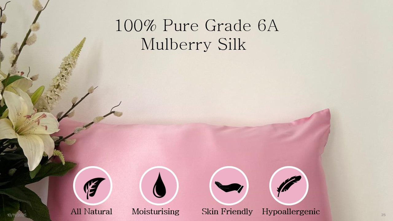 Pink Mulberry Silk Pillowcase