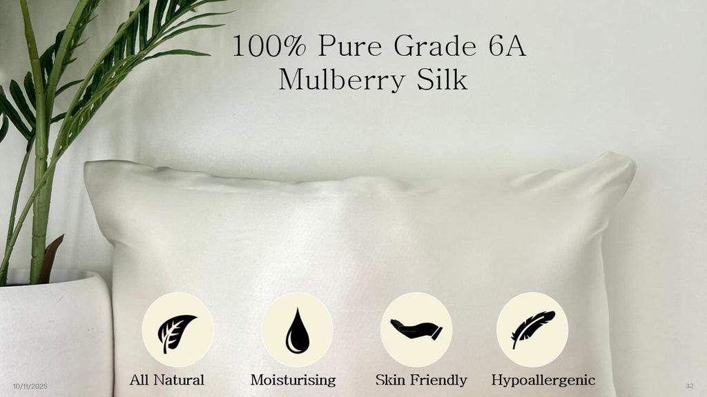Ivory Mulberry Silk Pillowcase