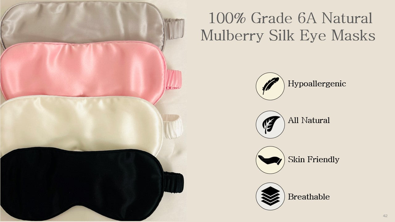 Pink Mulberry Silk Eye Mask