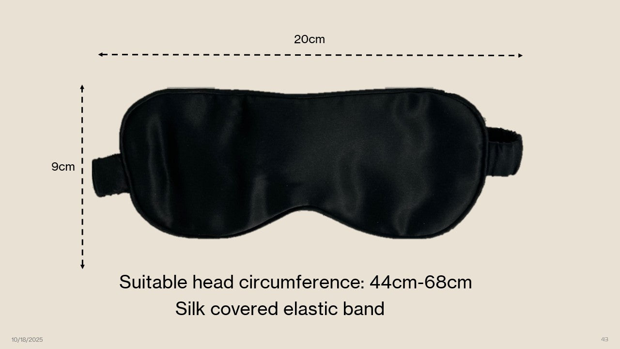 Black Mulberry Silk Eye Mask