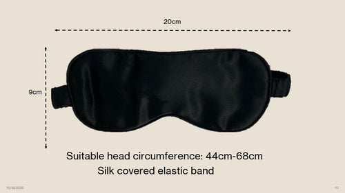 Black Mulberry Silk Eye Mask