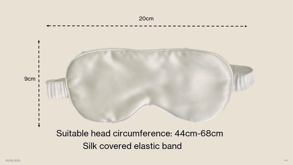 Ivory Mulberry Silk Eye Mask