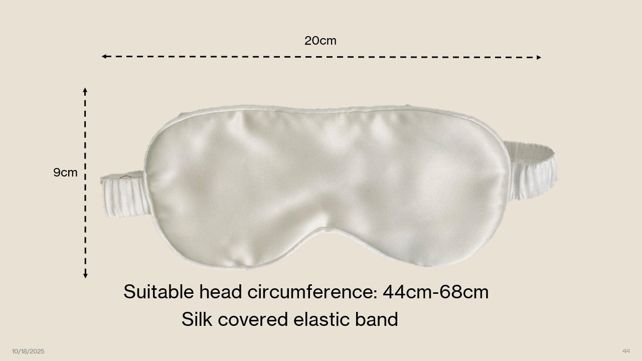 Ivory Mulberry Silk Eye Mask