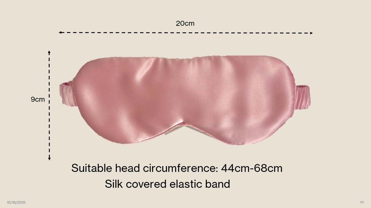 Pink Mulberry Silk Eye Mask