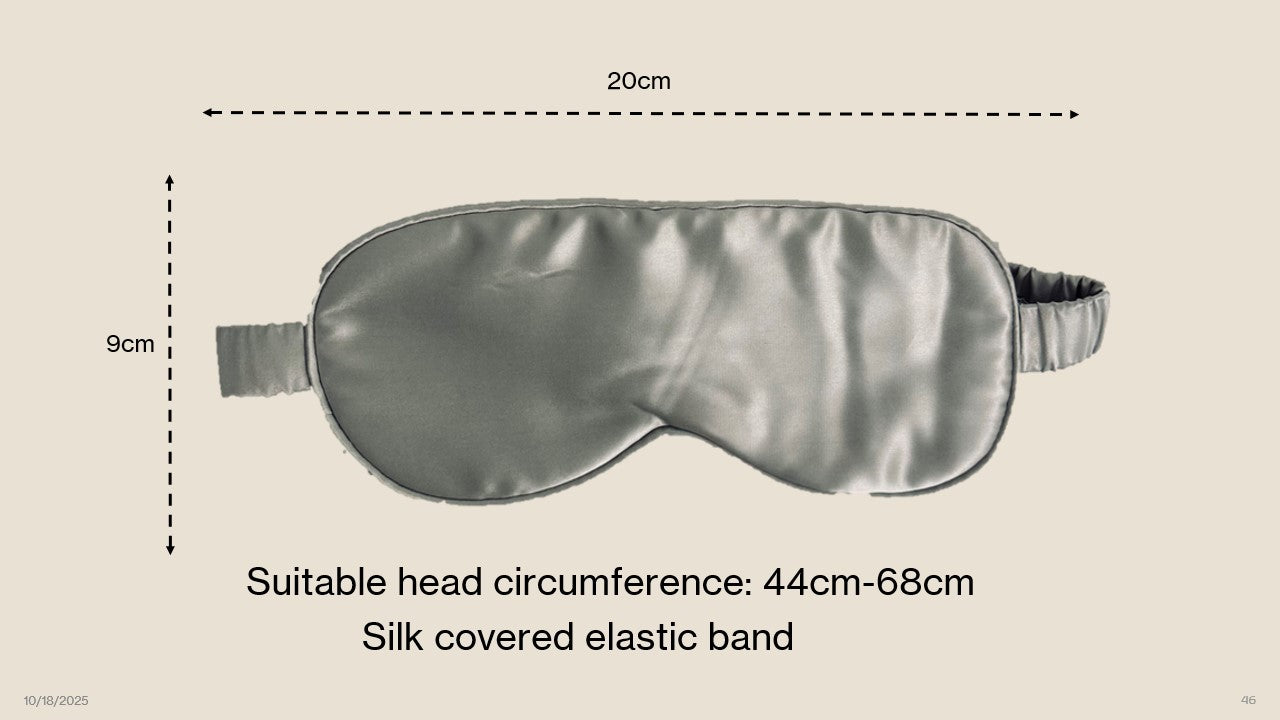 Grey Mulberry Silk Eye Mask