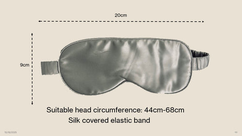 Grey Mulberry Silk Eye Mask