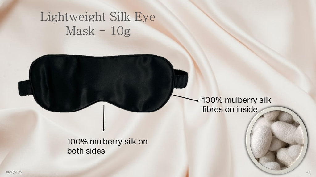 Black Mulberry Silk Eye Mask