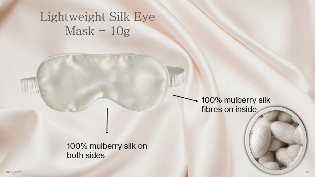 Ivory Mulberry Silk Eye Mask