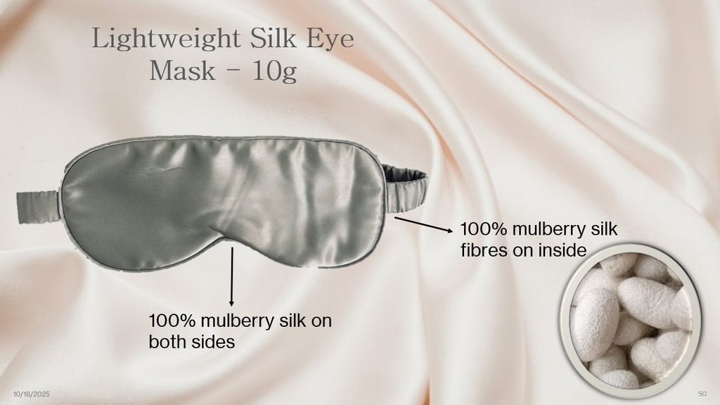 Grey Mulberry Silk Eye Mask