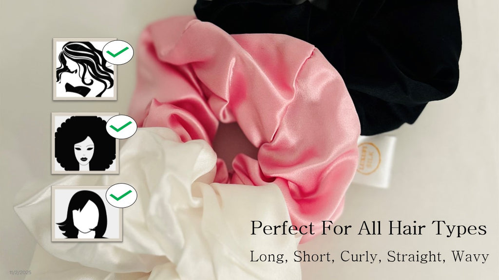 Ivory Mulberry Silk Hair Scrunchie