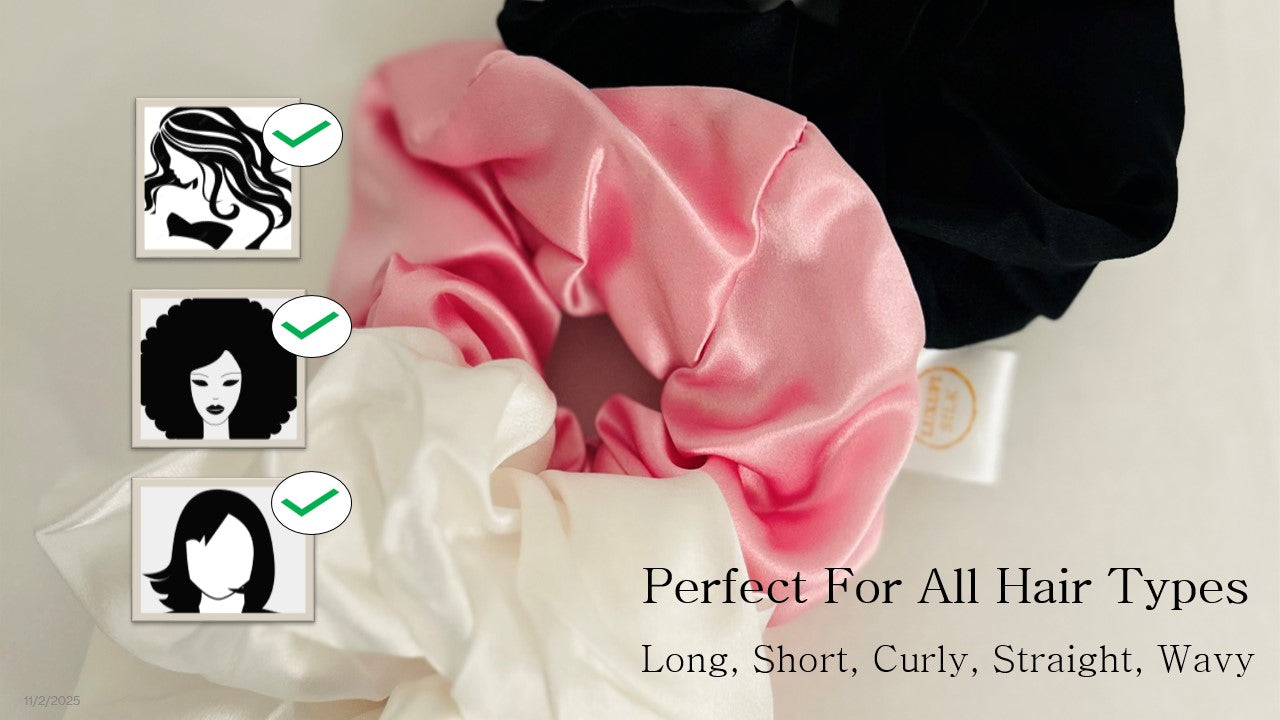 Ivory Mulberry Silk Hair Scrunchie