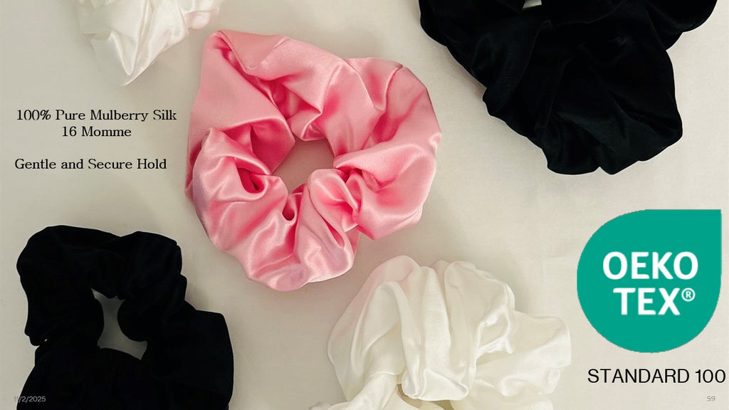 Ivory Mulberry Silk Hair Scrunchie