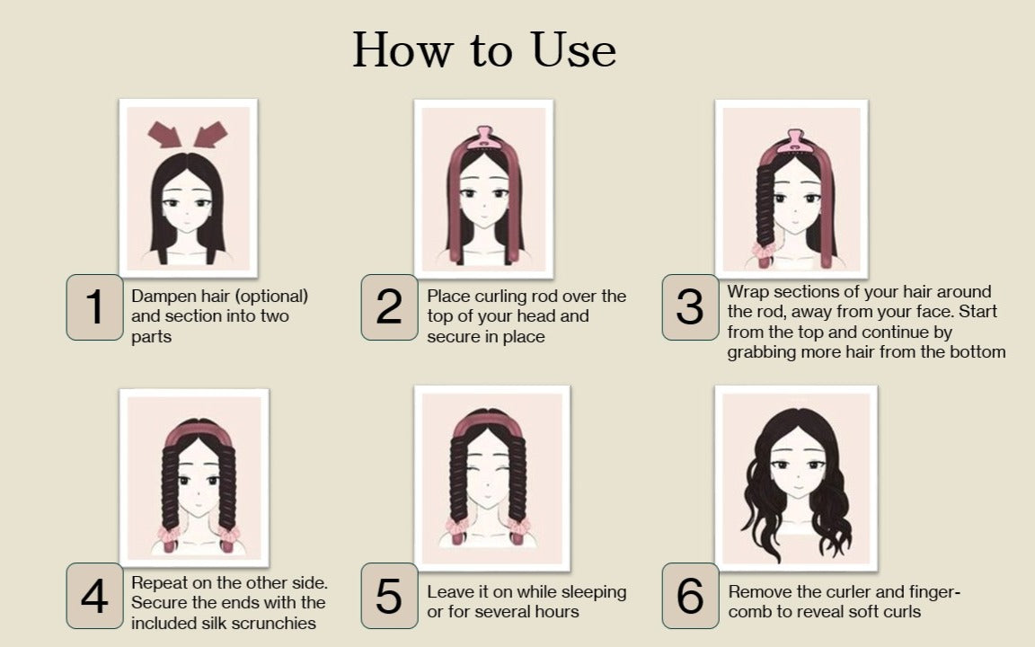 Mulberry Silk Heatless Hair Curler